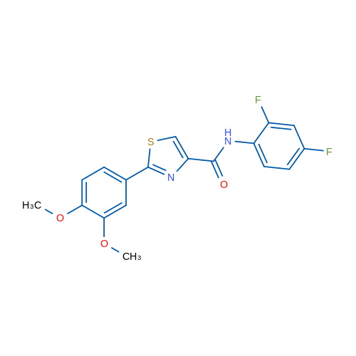 N-(2,4-Difluorophenyl)-2-(3,4-dimethoxyphenyl)-1,3-thiazole-4-carboxamide 1g