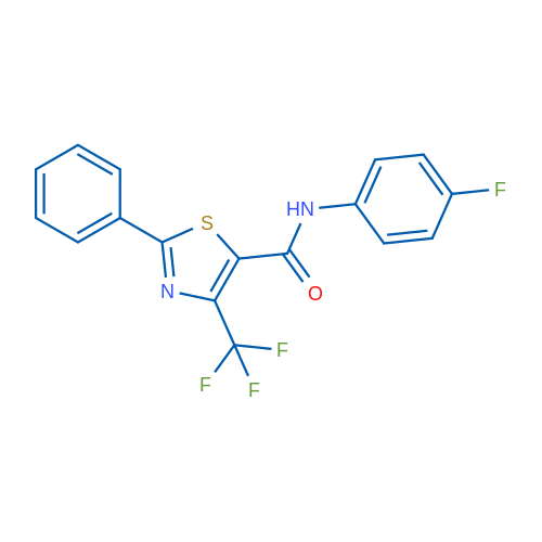 N-(4-Fluorophenyl)-2-phenyl-4-(trifluoromethyl)-1,3-thiazole-5-carboxamide 1g