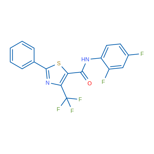 N-(2,4-Difluorophenyl)-2-phenyl-4-(trifluoromethyl)-1,3-thiazole-5-carboxamide 1g