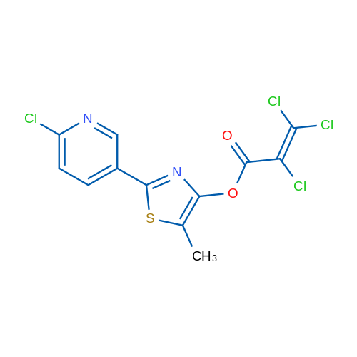 2-(6-Chloropyridin-3-yl)-5-methyl-1,3-thiazol-4-yl 2,3,3-trichloroprop-2-enoate 1g