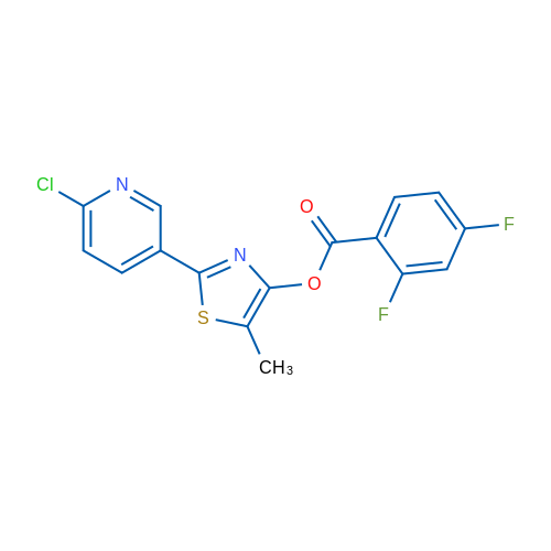 2-(6-Chloropyridin-3-yl)-5-methyl-1,3-thiazol-4-yl 2,4-difluorobenzoate 1g