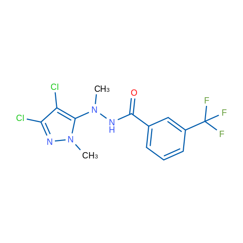 N'-(3,4-Dichloro-1-methyl-1H-pyrazol-5-yl)-N'-methyl-3-(trifluoromethyl)benzohydrazide 1g