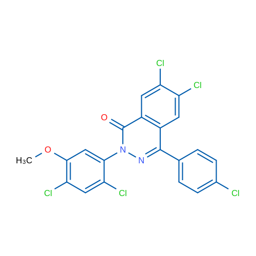 6,7-Dichloro-4-(4-chlorophenyl)-2-(2,4-dichloro-5-methoxyphenyl)-1,2-dihydrophthalazin-1-one 1g