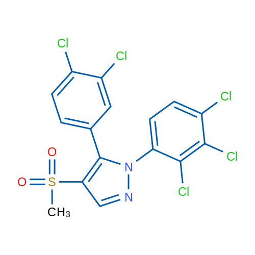 5-(3,4-Dichlorophenyl)-4-methanesulfonyl-1-(2,3,4-trichlorophenyl)-1H-pyrazole 1g