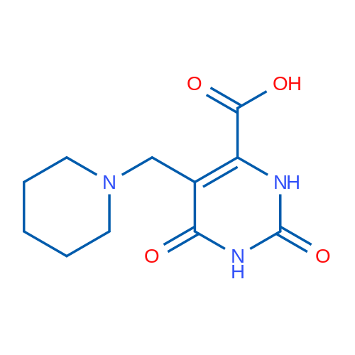 2,6-Dioxo-5-(piperidin-1-ylmethyl)-1,2,3,6-tetrahydropyrimidine-4-carboxylic acid 1g