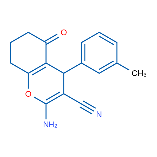 2-Amino-4-(3-methylphenyl)-5-oxo-5,6,7,8-tetrahydro-4H-chromene-3-carbonitrile 1g