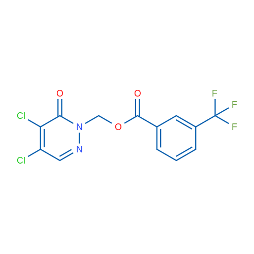 (4,5-Dichloro-6-oxo-1,6-dihydropyridazin-1-yl)methyl 3-(trifluoromethyl)benzoate 1g