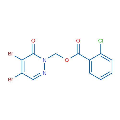 (4,5-Dibromo-6-oxo-1,6-dihydropyridazin-1-yl)methyl 2-chlorobenzoate 1g