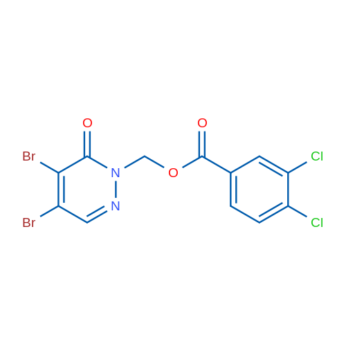 (4,5-Dibromo-6-oxo-1,6-dihydropyridazin-1-yl)methyl 3,4-dichlorobenzoate 1g