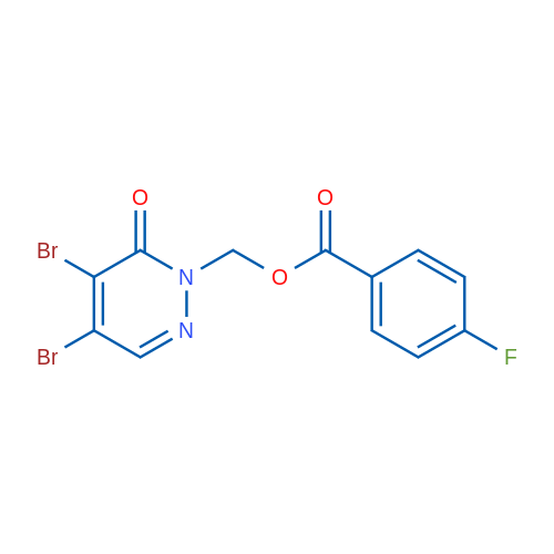 (4,5-Dibromo-6-oxo-1,6-dihydropyridazin-1-yl)methyl 4-fluorobenzoate 1g