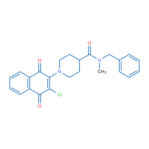 N-Benzyl-1-(3-chloro-1,4-dioxo-1,4-dihydronaphthalen-2-yl)-N-methylpiperidine-4-carboxamide 1g