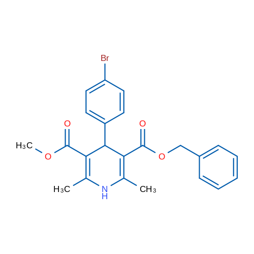 3-Benzyl 5-methyl 4-(4-bromophenyl)-2,6-dimethyl-1,4-dihydropyridine-3,5-dicarboxylate 1g