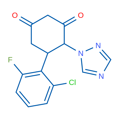 5-(2-Chloro-6-fluorophenyl)-4-(1H-1,2,4-triazol-1-yl)cyclohexane-1,3-dione 1g
