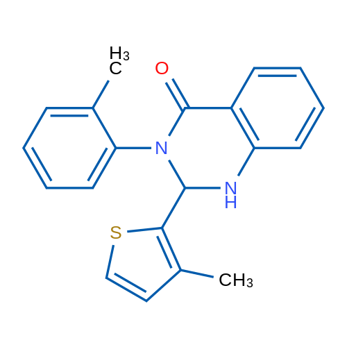 2-(3-Methylthiophen-2-yl)-3-(o-tolyl)-2,3-dihydroquinazolin-4(1H)-one 1g
