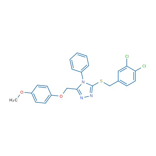 3-((3,4-Dichlorobenzyl)thio)-5-((4-methoxyphenoxy)methyl)-4-phenyl-4H-1,2,4-triazole 1g