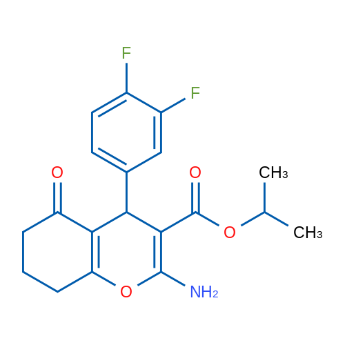 Propan-2-yl 2-amino-4-(3,4-difluorophenyl)-5-oxo-5,6,7,8-tetrahydro-4H-chromene-3-carboxylate 1g