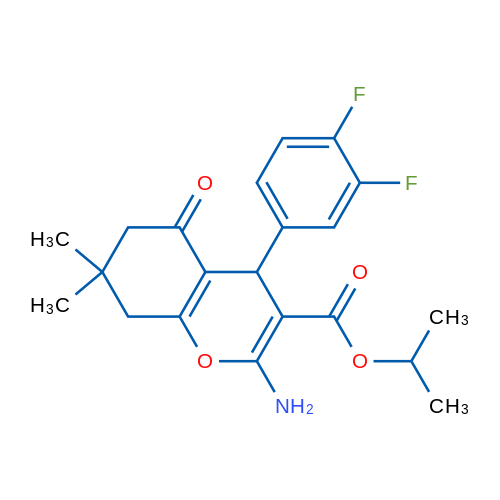 Propan-2-yl 2-amino-4-(3,4-difluorophenyl)-7,7-dimethyl-5-oxo-5,6,7,8-tetrahydro-4H-chromene-3-carboxylate 1g