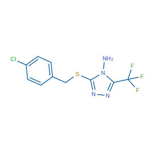 3-((4-Chlorobenzyl)thio)-5-(trifluoromethyl)-4H-1,2,4-triazol-4-amine 1g