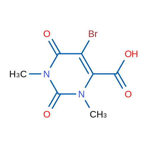 5-Bromo-1,3-dimethyl-2,6-dioxo-1,2,3,6-tetrahydropyrimidine-4-carboxylic acid 250mg