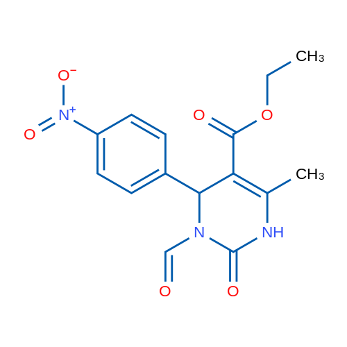 Ethyl 3-formyl-6-methyl-4-(4-nitrophenyl)-2-oxo-1,2,3,4-tetrahydropyrimidine-5-carboxylate 1g