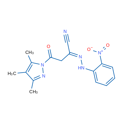 (E)-N-(2-Nitrophenyl)-2-oxo-2-(3,4,5-trimethyl-1H-pyrazol-1-yl)ethanecarbohydrazonoyl cyanide 1g