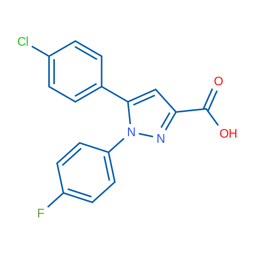 5-(4-Chlorophenyl)-1-(4-fluorophenyl)-1H-pyrazole-3-carboxylic acid 1g