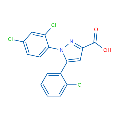 5-(2-Chlorophenyl)-1-(2,4-dichlorophenyl)-1H-pyrazole-3-carboxylic acid 1g