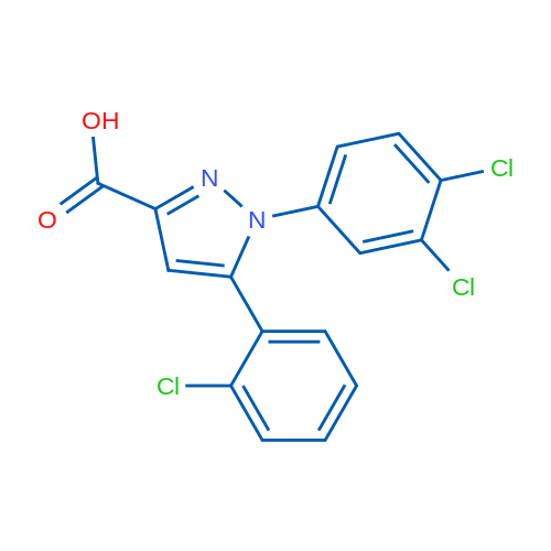 5-(2-Chlorophenyl)-1-(3,4-dichlorophenyl)-1H-pyrazole-3-carboxylic acid 1g