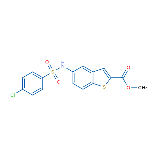 Methyl 5-(4-chlorobenzenesulfonamido)-1-benzothiophene-2-carboxylate 1g