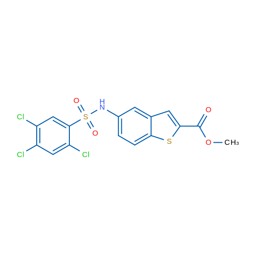 Methyl 5-(2,4,5-trichlorobenzenesulfonamido)-1-benzothiophene-2-carboxylate 1g