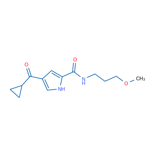 4-Cyclopropanecarbonyl-N-(3-methoxypropyl)-1H-pyrrole-2-carboxamide 1g