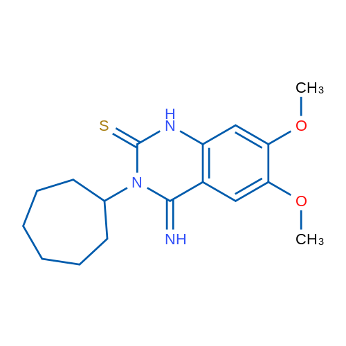 3-Cycloheptyl-4-imino-6,7-dimethoxy-1,2,3,4-tetrahydroquinazoline-2-thione 1g