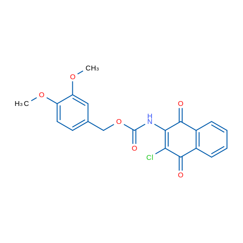 (3,4-Dimethoxyphenyl)methyl N-(3-chloro-1,4-dioxo-1,4-dihydronaphthalen-2-yl)carbamate 1g