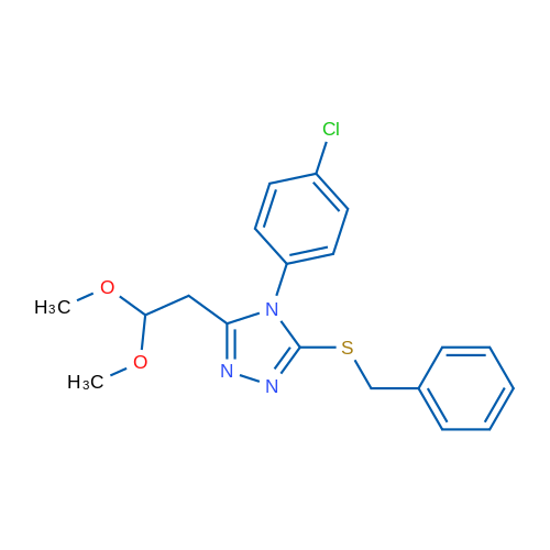 3-(Benzylsulfanyl)-4-(4-chlorophenyl)-5-(2,2-dimethoxyethyl)-4H-1,2,4-triazole 1g
