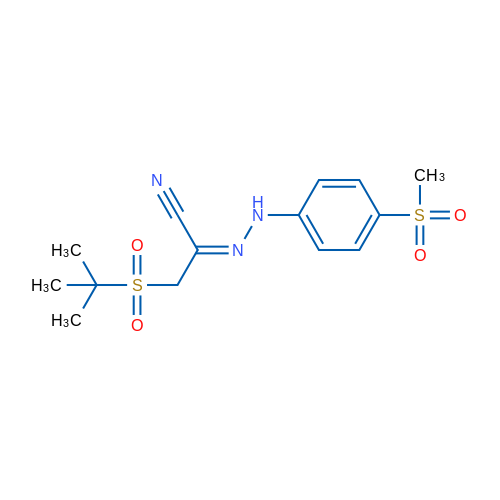 (E)-N-(4-Methanesulfonylphenyl)-1-(2-methylpropane-2-sulfonyl)methanecarbohydrazonoyl cyanide 1g