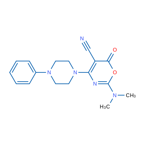 2-(Dimethylamino)-6-oxo-4-(4-phenylpiperazin-1-yl)-6H-1,3-oxazine-5-carbonitrile 10mg