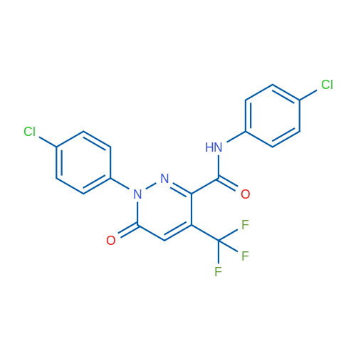 N,1-Bis(4-chlorophenyl)-6-oxo-4-(trifluoromethyl)-1,6-dihydropyridazine-3-carboxamide 1g