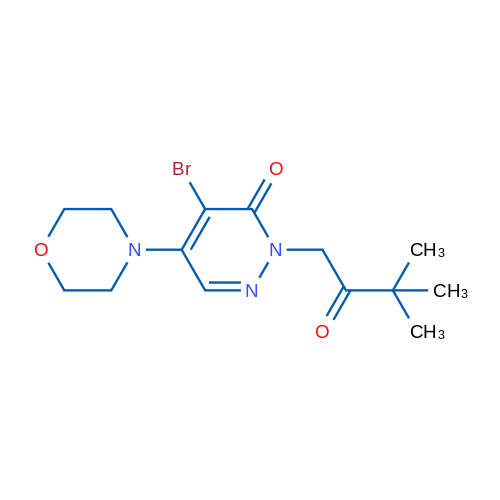 4-Bromo-2-(3,3-dimethyl-2-oxobutyl)-5-(morpholin-4-yl)-2,3-dihydropyridazin-3-one 1g