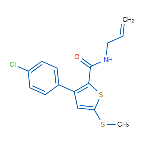 3-(4-Chlorophenyl)-5-(methylsulfanyl)-N-(prop-2-en-1-yl)thiophene-2-carboxamide 1g