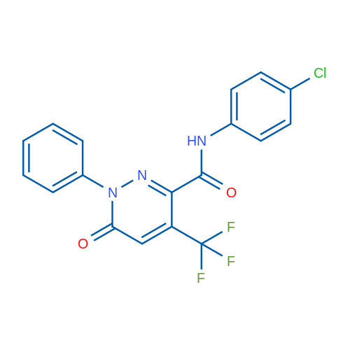 N-(4-Chlorophenyl)-6-oxo-1-phenyl-4-(trifluoromethyl)-1,6-dihydropyridazine-3-carboxamide 1g