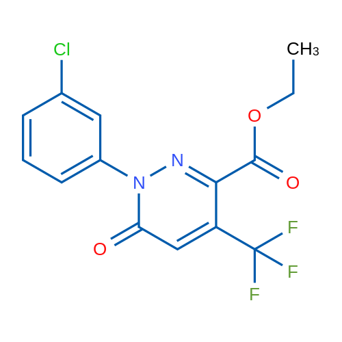 Ethyl 1-(3-chlorophenyl)-6-oxo-4-(trifluoromethyl)-1,6-dihydropyridazine-3-carboxylate 1g