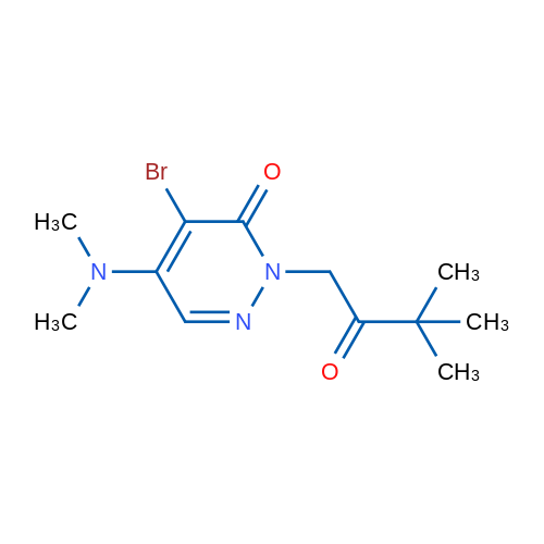 4-Bromo-2-(3,3-dimethyl-2-oxobutyl)-5-(dimethylamino)-2,3-dihydropyridazin-3-one 1g