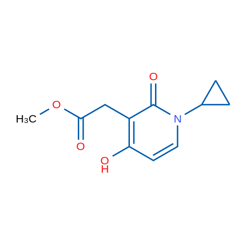 Methyl 2-(1-cyclopropyl-4-hydroxy-2-oxo-1,2-dihydropyridin-3-yl)acetate 1g