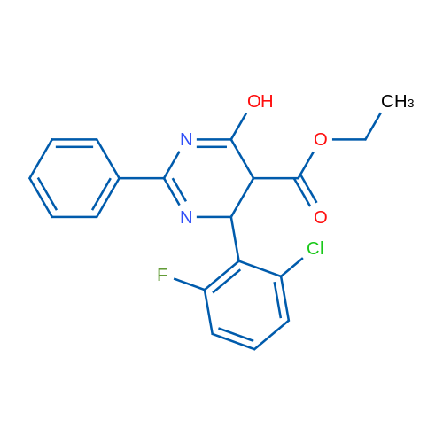 Ethyl 4-(2-chloro-6-fluorophenyl)-6-hydroxy-2-phenyl-4,5-dihydropyrimidine-5-carboxylate 1g