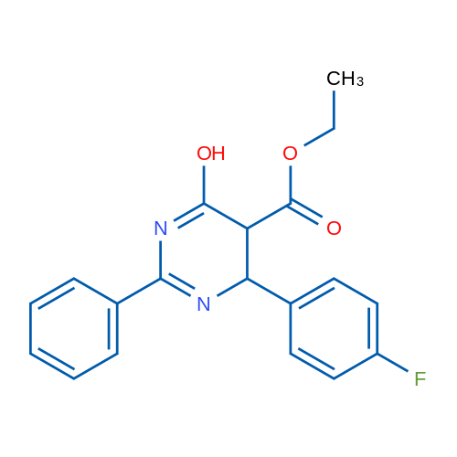 Ethyl 4-(4-fluorophenyl)-6-hydroxy-2-phenyl-4,5-dihydropyrimidine-5-carboxylate 1g