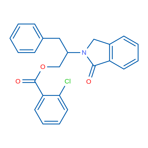 2-(1-Oxo-2,3-dihydro-1H-isoindol-2-yl)-3-phenylpropyl 2-chlorobenzoate 1g