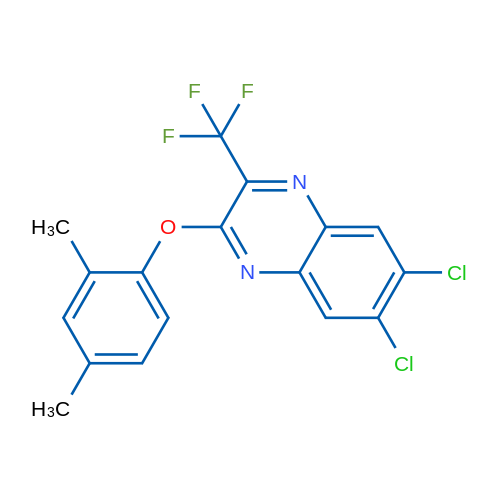 6,7-Dichloro-2-(2,4-dimethylphenoxy)-3-(trifluoromethyl)quinoxaline 1g