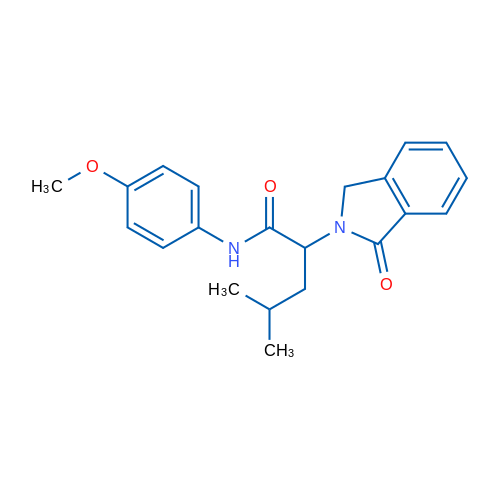 N-(4-Methoxyphenyl)-4-methyl-2-(1-oxo-2,3-dihydro-1H-isoindol-2-yl)pentanamide 1g