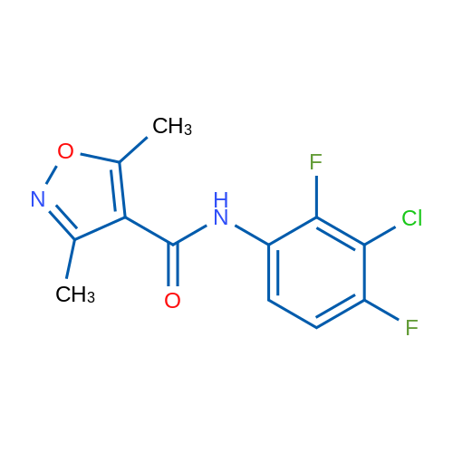 N-(3-Chloro-2,4-difluorophenyl)-3,5-dimethyl-1,2-oxazole-4-carboxamide 1g