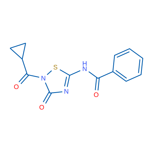 N-(2-Cyclopropanecarbonyl-3-oxo-2,3-dihydro-1,2,4-thiadiazol-5-yl)benzamide 1g